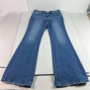 Vervet Jeans Womens 33x33* Alison Mid Rise Flare Blue Faded Stretch Denim Tag 30